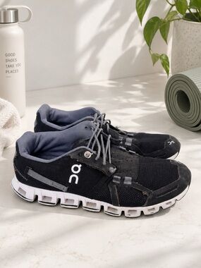On Cloud Women's Running Shoes Black Grey Size 5.5 Lightweight Sneakers